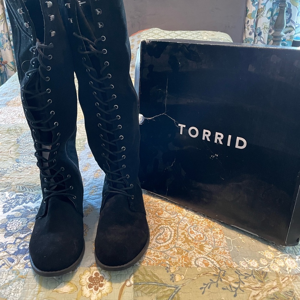 Torrid Women's Black Lace-Up Boots